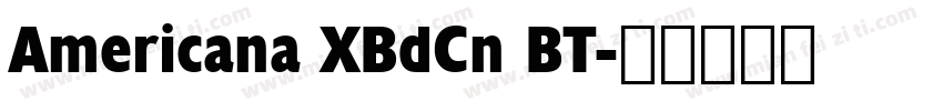 Americana XBdCn BT字体转换